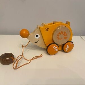Hape Walk Along Wooden Hedgehog Montessori Pull Toy
